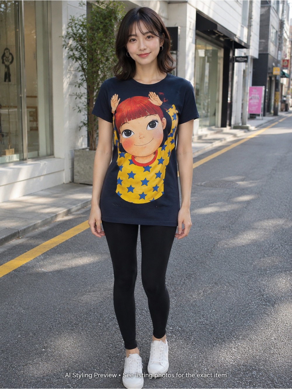 Youk Shim Won Gallery AM Korean M Graphic Tee Pop Art Harajuku Y2K Made Korea